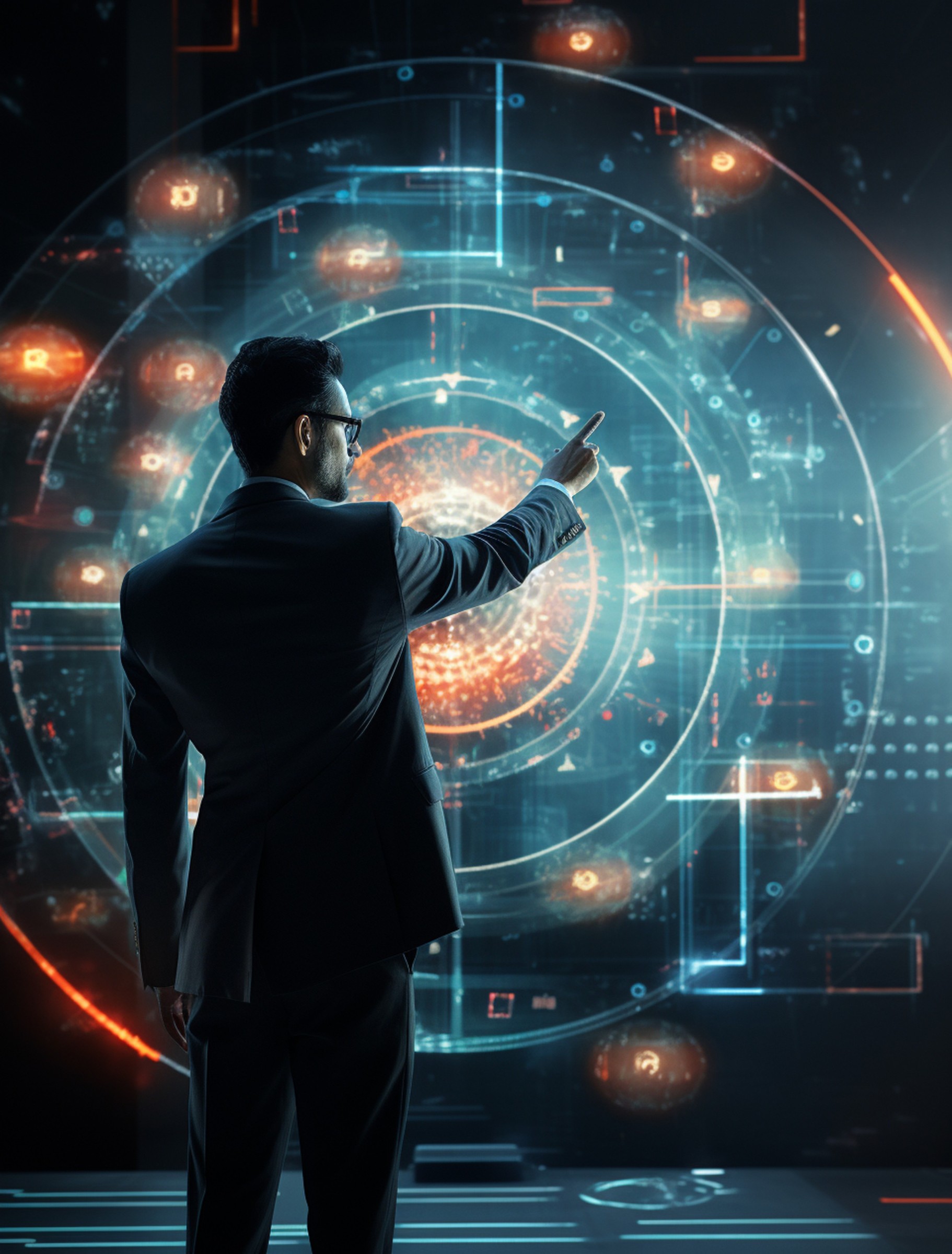 Picture of Business Person Futuristic Business Environment